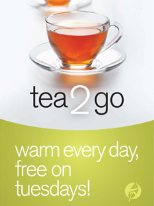 Marketing to the passing shopper Promoting Tea2go