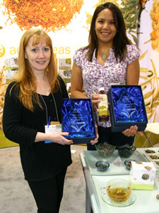 Adagio's World Tea Championship iced teas and tea blossoms